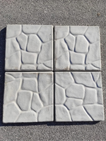 Set di 4 Marmette per Ombrellone 50x50 in Cemento Bianco – Effetto Roccia - Notaro Manufatti