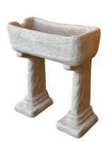 Lavabo Rustico in Cemento Anticato Beige - Stile Artigianale e Resistente - Notaro Manufatti