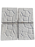 Set di 4 Marmette per Ombrellone 50x50 in Cemento Bianco – Effetto Roccia - Notaro Manufatti