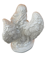 Angelo Maria in Cemento - Dipinto Bianco con l'aggiunta Madreperla - Notaro Manufatti