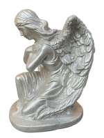 Angelo Maria in Cemento - Dipinto Bianco con l'aggiunta Madreperla - Notaro Manufatti