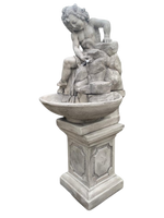 Fontana Ekinops con Base Vinci Anticata Grigia - Notaro Manufatti