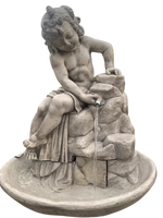 Fontana Ekinops con Base Vinci Anticata Grigia - Notaro Manufatti