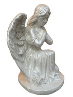 Angelo Maria in Cemento - Dipinto Bianco con l'aggiunta Madreperla - Notaro Manufatti