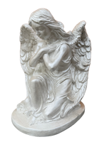 Angelo Maria in Cemento - Dipinto Bianco con l'aggiunta Madreperla - Notaro Manufatti