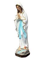Statua della Madonna di Lourdes in Vetroresina – Dipinta a Mano - Notaro Manufatti