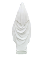 Madonna Immacolata Miracolosa Base Quadrata in Cemento H60 - Bianco - Notaro Manufatti