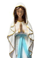 Statua della Madonna di Lourdes in Vetroresina – Dipinta a Mano - Notaro Manufatti