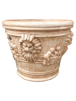 Vaso Leone Gigante Anticato Marrone - Notaro Manufatti