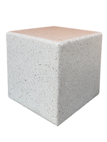 Cubo Stone - Tavolino o Sgabello in Cemento dal Design Moderno in Bianco Botticino - Notaro Manufatti