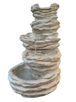 Fontana Cascata in Cemento con Pompa e Illuminazione - Notaro Manufatti