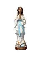 Statua della Madonna di Lourdes in Vetroresina – Dipinta a Mano - Notaro Manufatti
