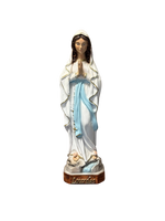 Statua della Madonna di Lourdes in Vetroresina – Dipinta a Mano - Notaro Manufatti