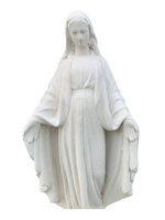 Madonna Immacolata Miracolosa in Cemento H40 - Bianco - Notaro Manufatti