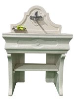 Pila Salento Completa in Graniglia di Marmo Bianco Botticino - Notaro Manufatti