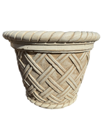 Vaso Renazzo Tondo Grande Anticato Beige - Notaro Manufatti