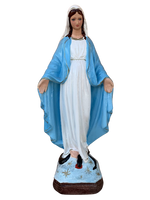 Madonna Immacolata Miracolosa in Cemento H40 - Lavorazione Artigianale a Colori - Notaro Manufatti