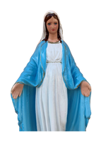 Madonna Immacolata Miracolosa in Cemento H40 - Lavorazione Artigianale a Colori - Notaro Manufatti