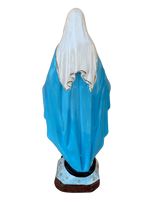 Madonna Immacolata Miracolosa in Cemento H40 - Lavorazione Artigianale a Colori - Notaro Manufatti