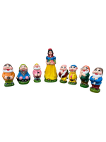 Biancaneve con Sette Nani Picherri Dipinta - Notaro Manufatti