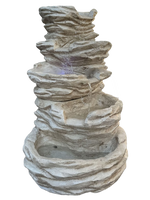 Fontana Cascata in Cemento con Pompa e Illuminazione - Notaro Manufatti