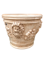 Vaso Leone Gigante Anticato Marrone - Notaro Manufatti