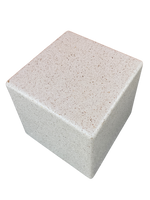 Cubo Stone - Tavolino o Sgabello in Cemento dal Design Moderno in Bianco Botticino - Notaro Manufatti
