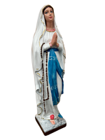 Madonna di Lourdes in Cemento 80 cm – Lavorazione Artigianale a Colori - Notaro Manufatti