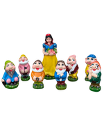 Biancaneve con Sette Nani Picherri Dipinta - Notaro Manufatti