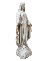 Madonna Immacolata Miracolosa in Cemento H40 Anticata Marrone - Notaro Manufatti