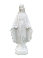 Madonna Immacolata Miracolosa in Cemento H47 - Bianco - Notaro Manufatti