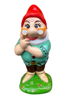 Biancaneve e i Sette Nani – Set Artigianale Grande in Cemento Dipinto a Mano - Notaro Manufatti