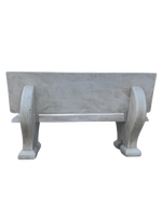 Panchina Artistica Con Schienale in Cemento Bianco – Finitura Anticata Beige - Notaro Manufatti