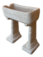 Lavabo Rustico in Cemento Anticato Beige - Stile Artigianale e Resistente - Notaro Manufatti