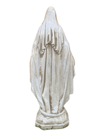 Madonna Immacolata Miracolosa in Cemento H47 Anticata Beige - Notaro Manufatti