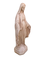 Madonna Immacolata Miracolosa in Cemento H47 Anticata Marrone - Notaro Manufatti