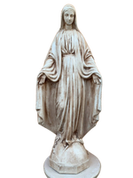 Madonna Immacolata Miracolosa in Cemento H75 Anticata Marrone - Notaro Manufatti