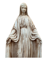 Madonna Immacolata Miracolosa in Cemento H75 Anticata Marrone - Notaro Manufatti