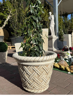 Vaso Renazzo Tondo Grande Anticato Beige - Notaro Manufatti