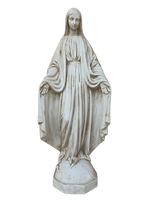 Madonna Immacolata Miracolosa in Cemento H75 Anticata Beige - Notaro Manufatti