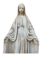 Madonna Immacolata Miracolosa in Cemento H75 Anticata Beige - Notaro Manufatti