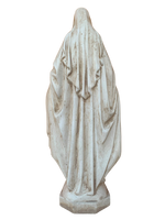 Madonna Immacolata Miracolosa in Cemento H75 Anticata Beige - Notaro Manufatti