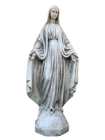Madonna Immacolata Miracolosa in cemento H75 Anticata Grigia - Notaro Manufatti
