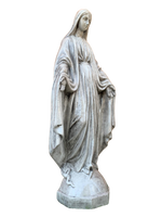 Madonna Immacolata Miracolosa in cemento H75 Anticata Grigia - Notaro Manufatti