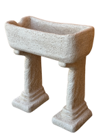 Lavabo Rustico in Cemento Anticato Beige - Stile Artigianale e Resistente - Notaro Manufatti