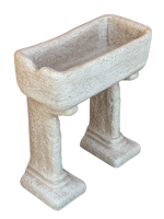 Lavabo Rustico in Cemento Anticato Beige - Stile Artigianale e Resistente - Notaro Manufatti