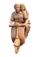 Vaso Vespino Primo Amore Anticato Marrone - Notaro Manufatti