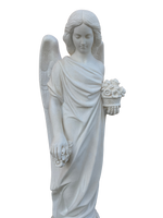 Angelo con Fiori - Bianco - Notaro Manufatti