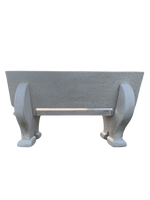 Panchina Artistica Con Schienale in Graniglia di Marmo in Bianco Botticino - Notaro Manufatti