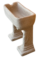 Lavabo Rustico in Cemento Anticato Beige - Stile Artigianale e Resistente - Notaro Manufatti